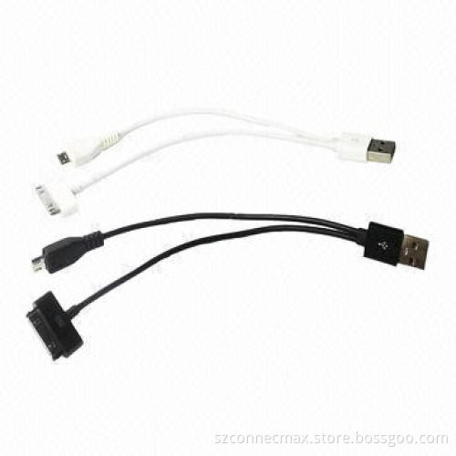 2-in-1 USB to Micro Cable for iPhone 4S/4G/3GS/3G/iPod/Blackberry/Samsung/HTC/Nokia
